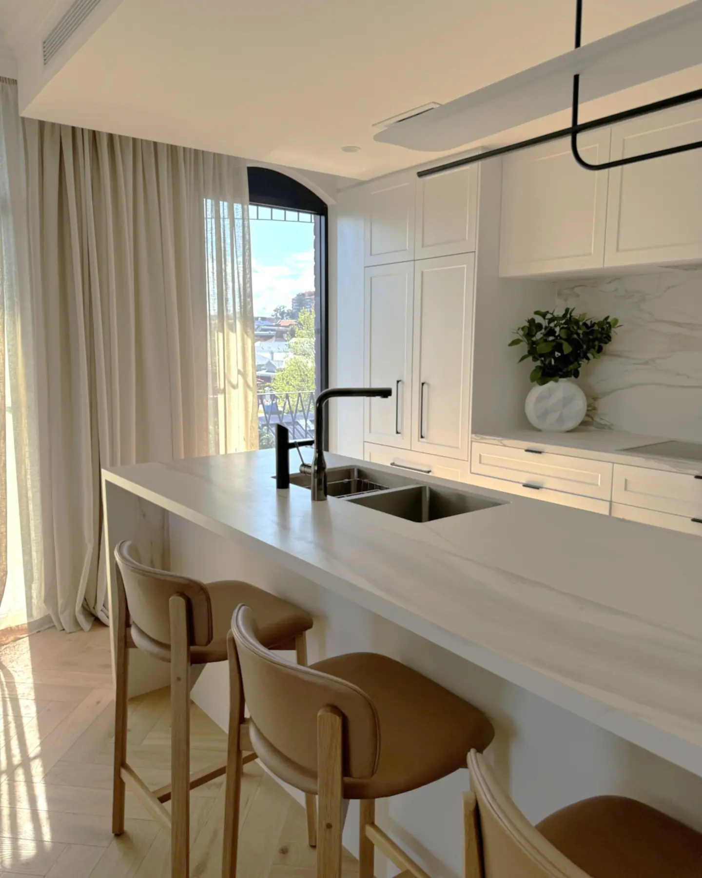 Contemporary kitchen at a Mount Lawley residence designed by JF Design
