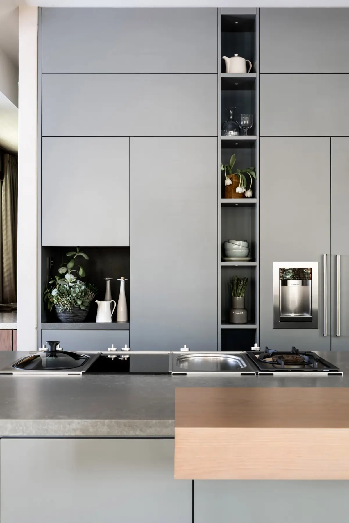 Close-up of kitchen cabinetry finishes in Cottesloe residence, Perth interior design