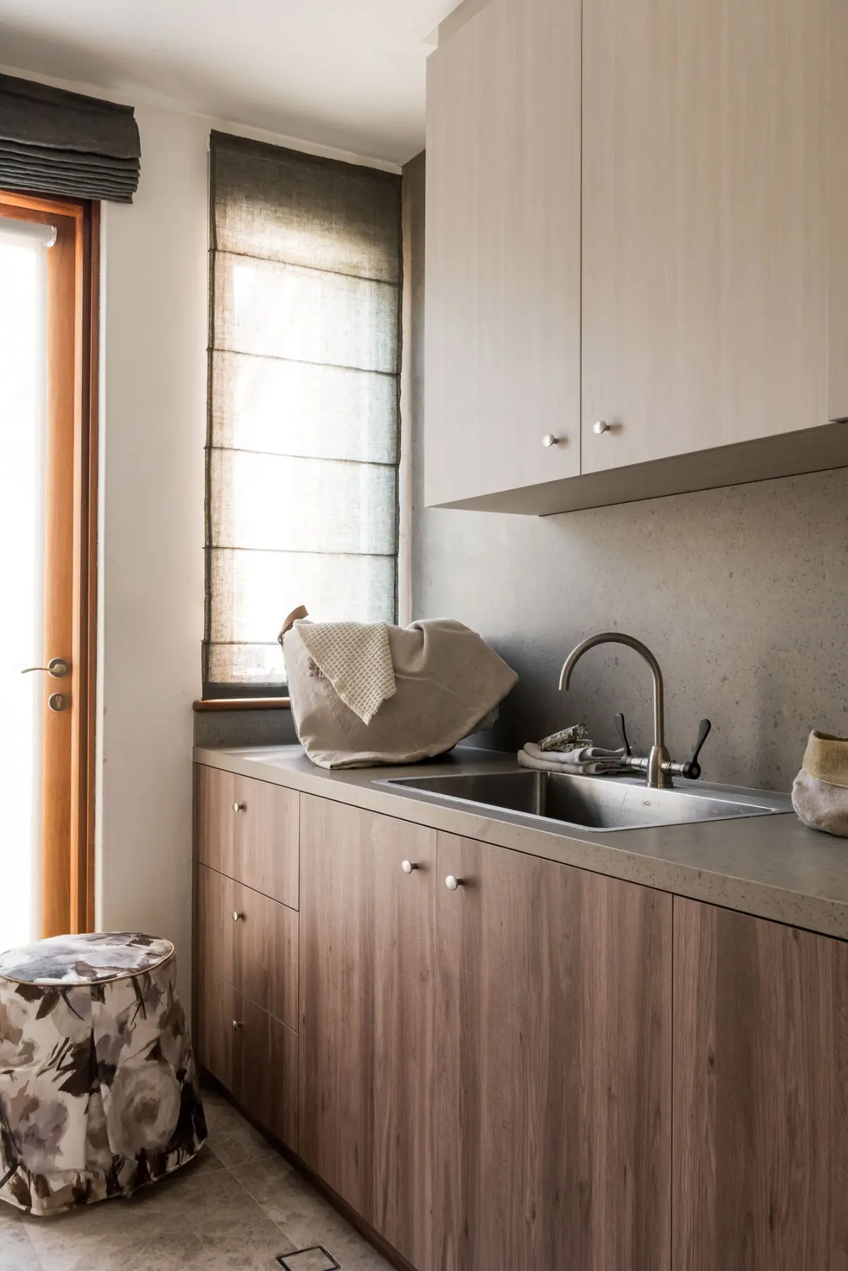 Laundry cabinetry and storage in Cottesloe residence, Perth interior design