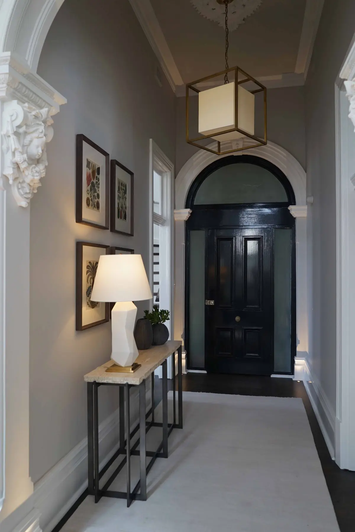 Arched hallway entrance in Fremantle residence, Perth interior design
